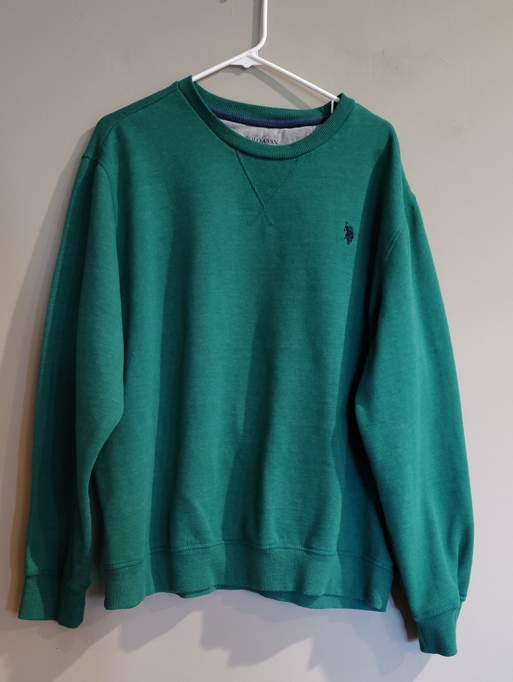 U.S. Polo Assn. Men's 2xlg Luxury Feel Green Crewneck Sweatshirt